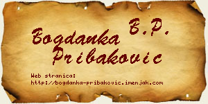 Bogdanka Pribaković vizit kartica